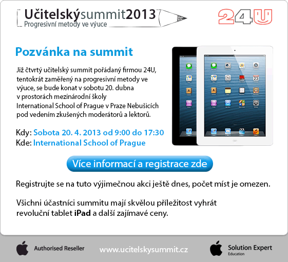 Přihlášku najdete na webu konference www.ucitelskysummit.cz. 